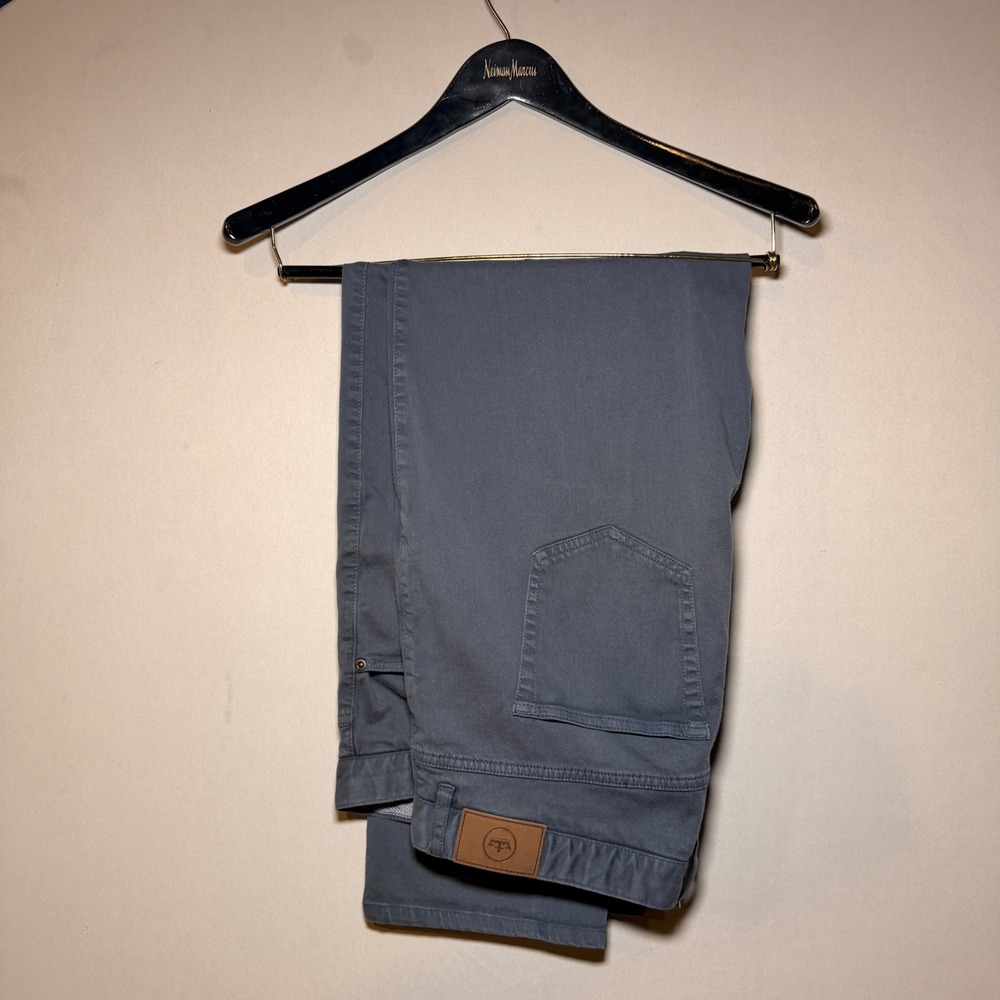 Peter Millar Pants Mens 40 Straight Slate Blue Grey Cotton Twill 5 Pocket Golf